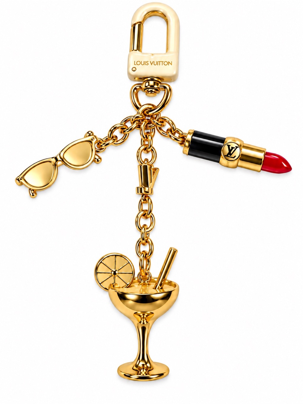 Gold bag charm